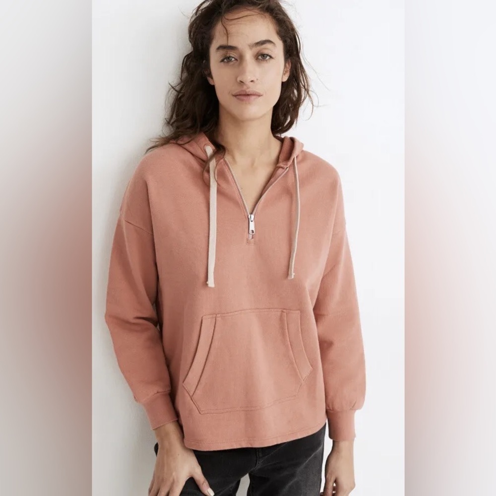 Madewell (Re)sourced Cotton Relaxed Hoodie Sweatshirt Sz Small